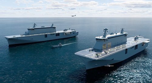 Nieuwe Amfibische Transportschepen dronecarriers?